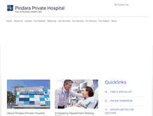 Tablet Screenshot of pindaraprivate.com.au